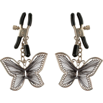 Зажимы на соски с подвесками в виде бабочек Pipedream Butterfly Nipple Clamps