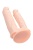 Телесный анально-вагинальный вибратор RealStick Silicone Jason M - 18 см.