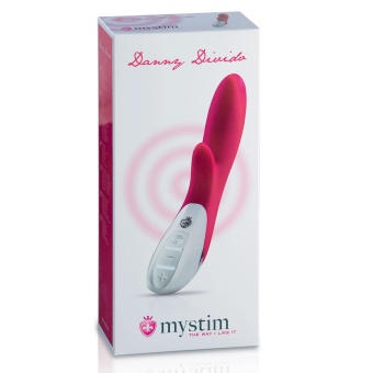 Вибратор с клиторальным стимулятором Mystim Danny Divido вишнёвый