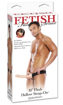 Мужской полый страпон 10  Hollow Strap-On - 24 см