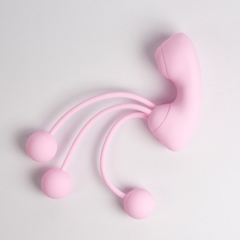 Вакуумный стимулятор клитора с виброшариками Youvic розовый