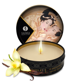 Массажное аромамасло в виде свечи Shunga Vanilla Fetish с ароматом ванили 30 мл