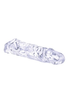 Прозрачная насадка-удлинитель Length Enhancer With Bullet с подхватом - 22,3 см.
