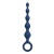 Синяя анальная ёлочка с кольцом 5 Beads Anal Bead - 20,4 см.