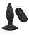 Черная анальная вибропробка Angelina Remote Rotating Plug - 14 см.