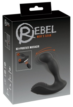 Черный вибростимулятор простаты RC Prostate Massager - 13,1 см.