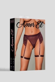 Кружевные трусики Amor El с поясом и гартерами