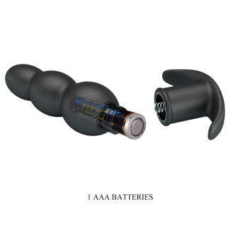 Черный анальный вибростимулятор Aeaeas - 11 см.
