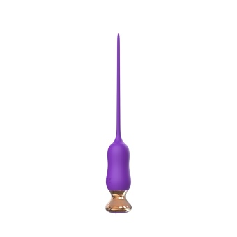 Фиолетовый тонкий стимулятор Nipple Vibrator - 23 см.