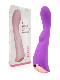 Фиолетовый вибратор для G-стимуляции - 19,1 см.