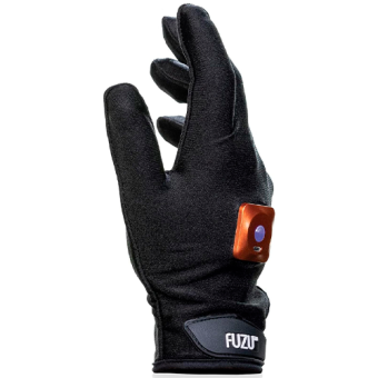 Правая массажная перчатка с вибрацией Fuzu Vibrating Massage Glove M чёрная
