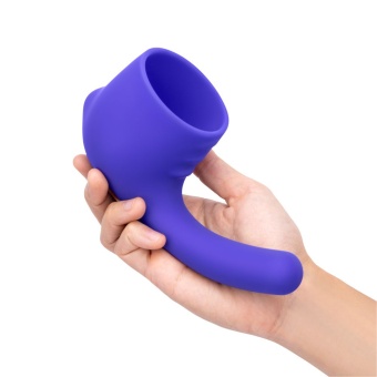 Фиолетовая насадка для wand-вибромассажера Deluxe Silicone G-Spot Wand Attachment