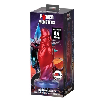 Красный фаллоимитатор с функцией расширения Shadow Behemoth - 21 см.