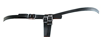 Фаллопротез с подхватом мошонки Silicone Hollow Strap-On чёрный 18 см