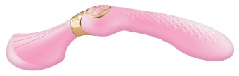 Двухсторонний вибратор Shunga ZOA розовый - 26,5 см