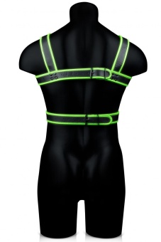 Стильная портупея Body Harness с неоновым эффектом - размер L-XL