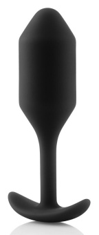 Утяжеленная анальная мини пробка для ношения b-Vibe Snug Plug 2 черная Утяжеленная анальная мини пробка для ношения b-Vibe Snug Plug 2 черная