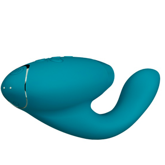 Вибратор с бесконтактной стимуляцией клитора Womanizer DUO 2 бирюзовый