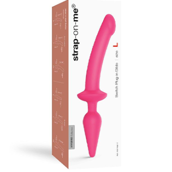 Двусторонний фаллоимитатор Strap-On-Me Switch Plug-In Semi-Realistic Dildo S розовый