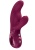Бордовый вибратор с клиторальным стимулятором Miss Bi - 17 см. Бордовый вибратор с клиторальным стимулятором Miss Bi - 17 см.
