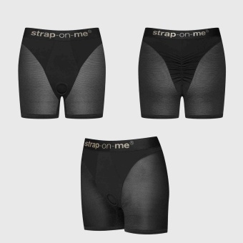 Трусики-шорты для фиксации насадок Strap-on-me Harness Lingerie Halo - size S