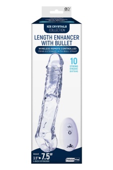Прозрачная насадка-удлинитель Length Enhancer With Bullet с подхватом - 22,3 см.