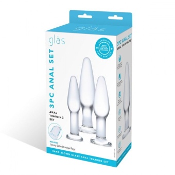 Набор из 3 стеклянных анальных пробок Glas Anal Set Набор из 3 стеклянных анальных пробок Glas Anal Set