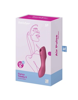 Вакуумный вибростимулятор Satisfyer Curvy Trinity 3 малиновый