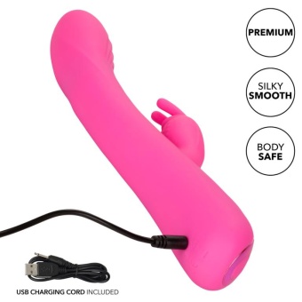Вибратор-кролик с подвижной головкой Elite Rocking Rabbit розовый