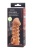 Телесная закрытая насадка с шариками Cock Sleeve Size M - 15,6 см.