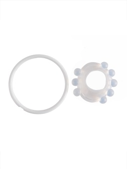 Эрекционное кольцо со стимулирующими шариками сверху и снизу