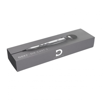 Жезловый вибромассажёр Doxy Number 3 Wand Massager серебристый