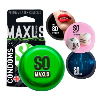 Набор презервативов Maxus Mixed 3 штуки с кейсом