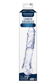 Прозрачная насадка-удлинитель Length Enhancer с подхватом - 22,3 см.