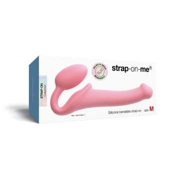 Безремневой гибкий страпон Strap-on-me Bendable M розовый