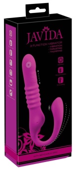 Лиловый вибратор 3 Function Vibrator с функцией фрикций и постукиванием