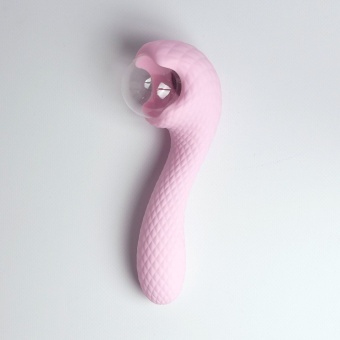 Вибратор Youvic c функцией нагрева и электростимуляцией розовый