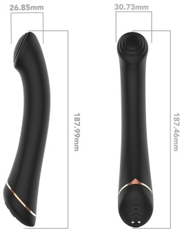 Черны вибратор для G-точки Gwand - 18,7 см.