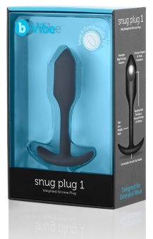 Утяжеленная анальная мини пробка для ношения b-Vibe Snug Plug 1 чёрная