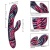 Черный вибратор-кролик Menage à Moi Dual Wand с ярким принтом - 21 см. Черный вибратор-кролик Menage à Moi Dual Wand с ярким принтом - 21 см.