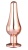 Золотистая анальная пробка с кристаллом Rose Gold Pleasure Plug S - 9 см.