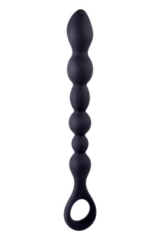 Черная анальная цепочка Beads Hunter - 25,4 см.