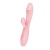 Нежно-розовый перезаряжаемый вибратор Snappy с клиторальным отростком - 19,5 см.