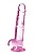 Розовый фаллоимитатор 7 Inch Crystalline Dildo - 17,7 см.