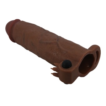 Коричневая насадка на пенис Xerxes - 22 см.