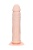 Телесный анально-вагинальный вибратор RealStick Silicone Jason M - 18 см.