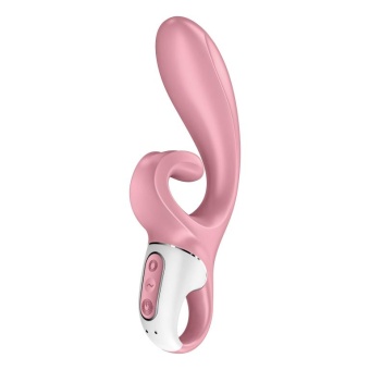 Вибратор с клиторальным стимулятором Satisfyer Hug Me 21,2 см розовый