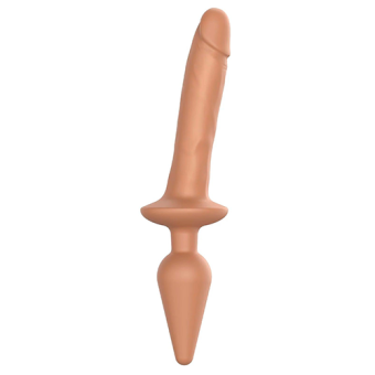 Двусторонний фаллоимитатор Strap-On-Me Switch Plug-In Realistic Dildo S телесный
