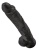 Чёрный фаллоимитатор-гигант 14  Cock with Balls - 37,5 см.