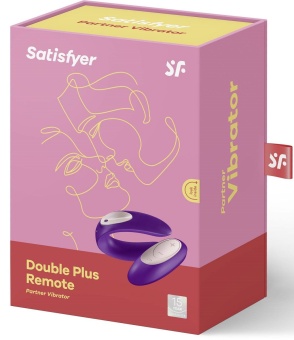 Вибратор для пар с пультом управления Satisfyer Partner Toy Plus Remote фиолетовый Вибратор для пар с пультом управления Satisfyer Partner Toy Plus Remote фиолетовый